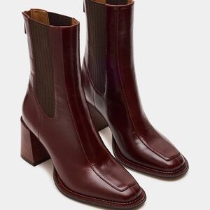 Elegant Brown Leather Ankle Boots